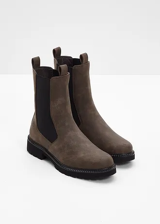 Bottines Chelsea Tamaris, Couleur: marron foncé