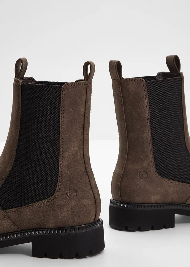 Bottines Chelsea Tamaris, Couleur: marron foncé