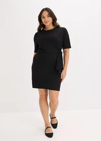 Jersey jurk, Kleur: zwart