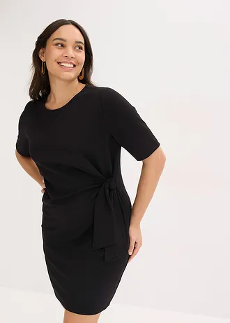 Jersey jurk, Kleur: zwart