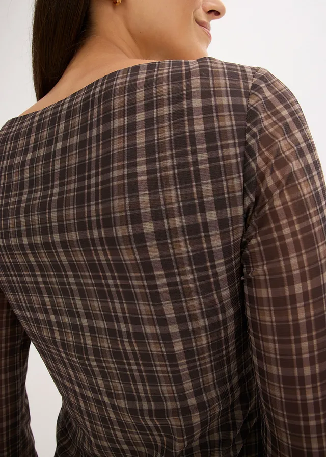 Robe en jersey • kaki carreaux • product-page.page-title-suffix