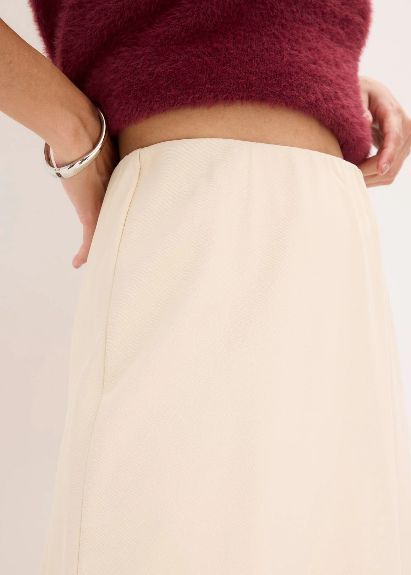 Maxi sukně se strukturou • šedobéžová • bonprix obchod