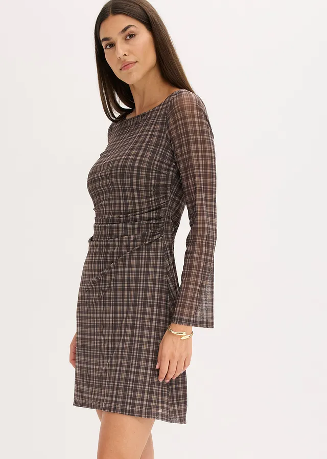 Robe en jersey • kaki carreaux • product-page.page-title-suffix