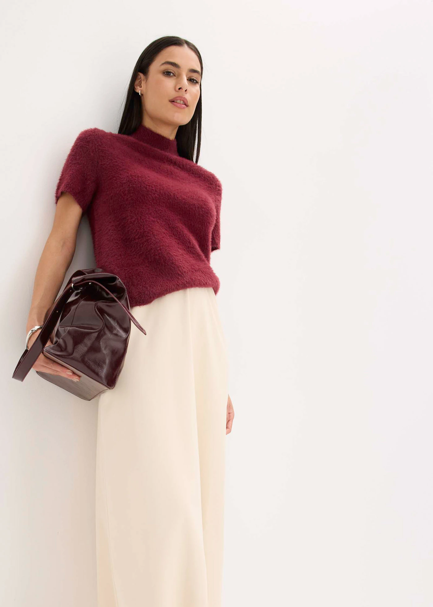 Maxi sukně se strukturou • šedobéžová • bonprix obchod