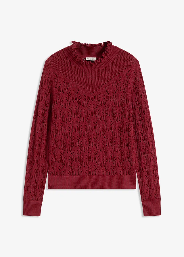 Pulover ajurat din bumbac