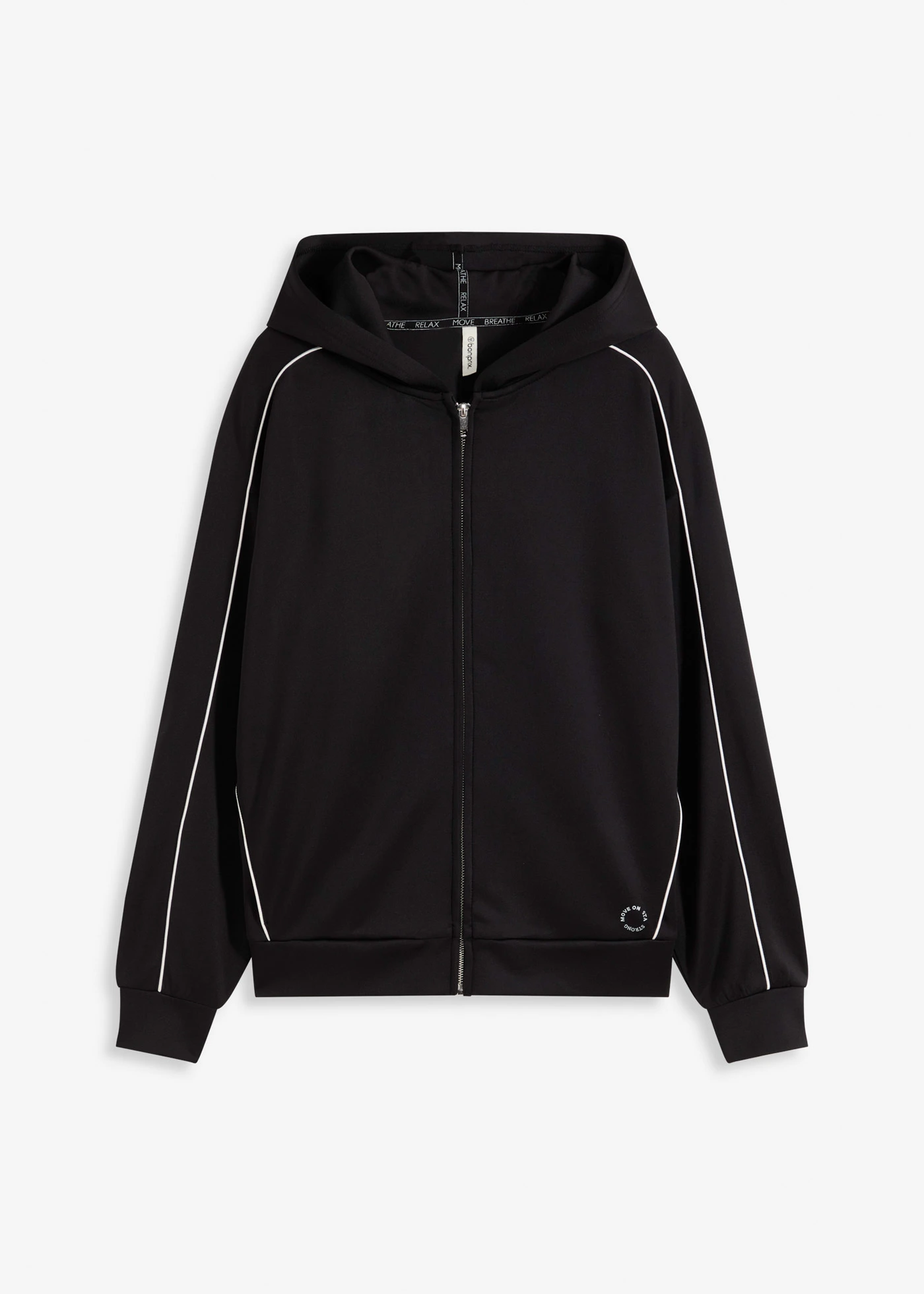 Oversized outdoor hoodie, sneldrogend • zwart • bonprix online shop