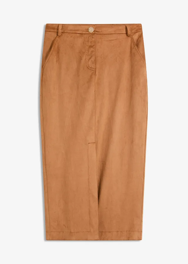 Ceruzková sukňa z velúrovej koženky