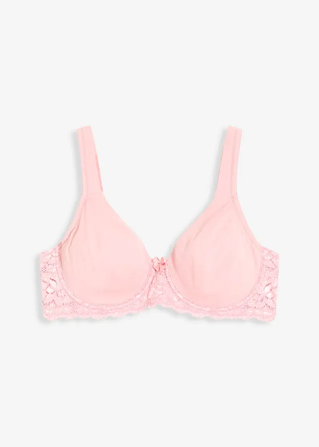 Soutien-gorge moulé à bretelles rembourrées, Couleur: vieux rose