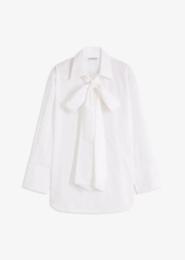 Bluză 100% din bumbac, cu fundă