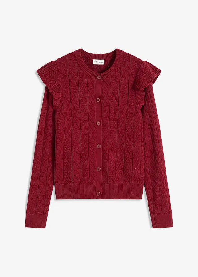 Ažúrový pletený sveter z bavlny