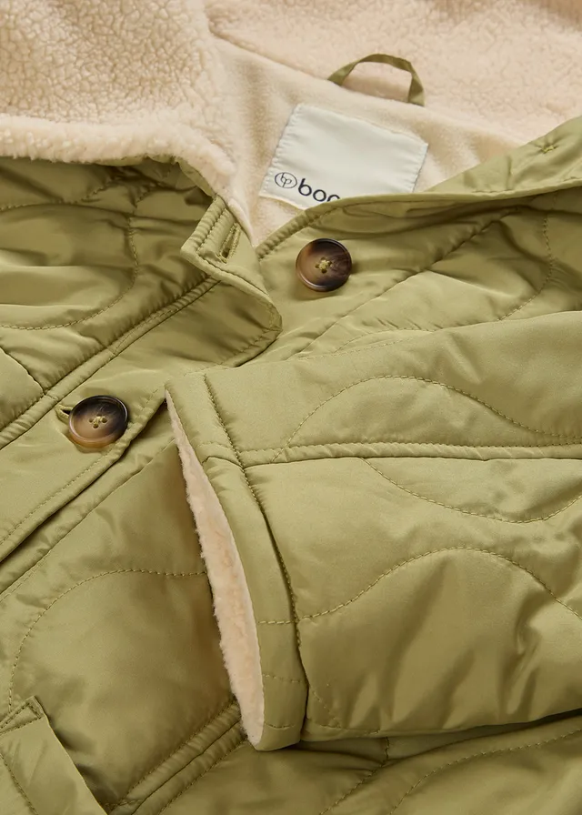 Légère veste de grossesse et de portage 3-en-1 avec doublure sherpa • kaki olive • product-page.page-title-suffix
