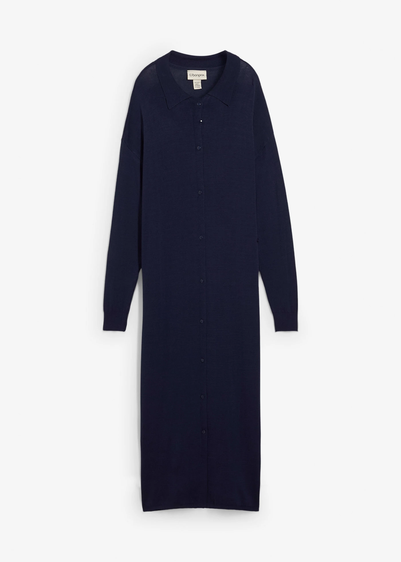 Šaty z jemného úpletu ze směsi s viskózou • tmavě modrá • bonprix obchod