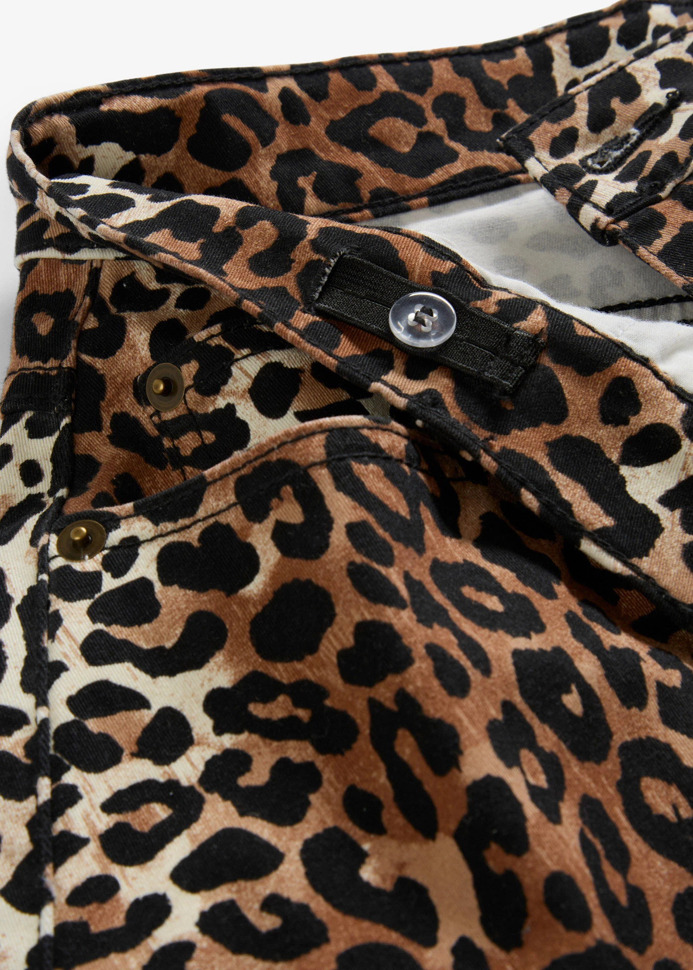 Džíny Wide Leg, Mid Waist • přírodní s leopardím potiskem • bonprix obchod