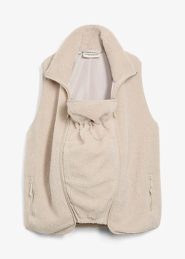 Gilet sans manches de grossesse et de portage en sherpa douillette