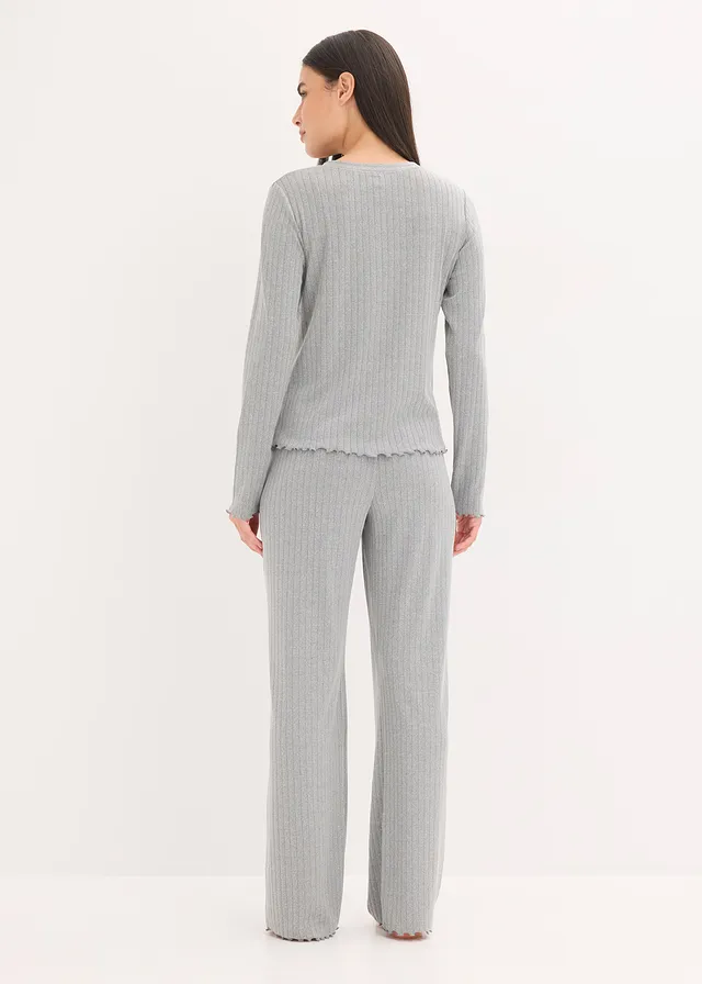 Tenue d’intérieur en jersey pointelle • gris chiné • product-page.page-title-suffix
