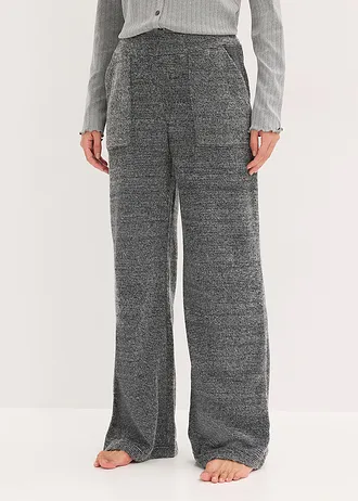 Volnočasové kalhoty z hebké žinylky • šedý melír melír • bonprix obchod
