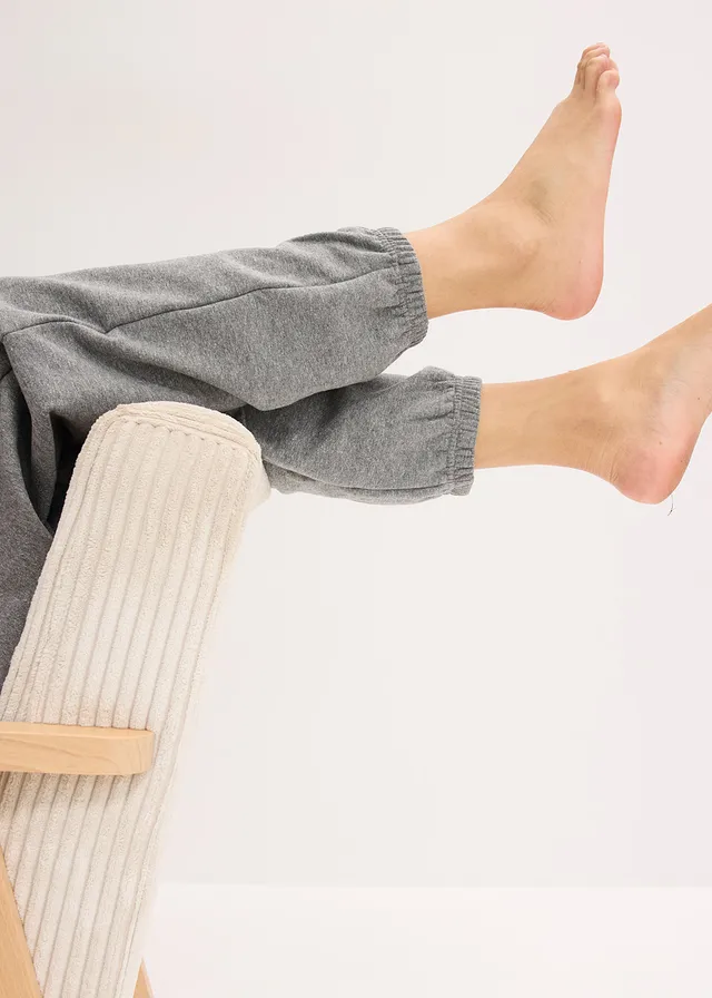 Pantalon d’intérieur en molleton avec poches côté • gris chiné • product-page.page-title-suffix