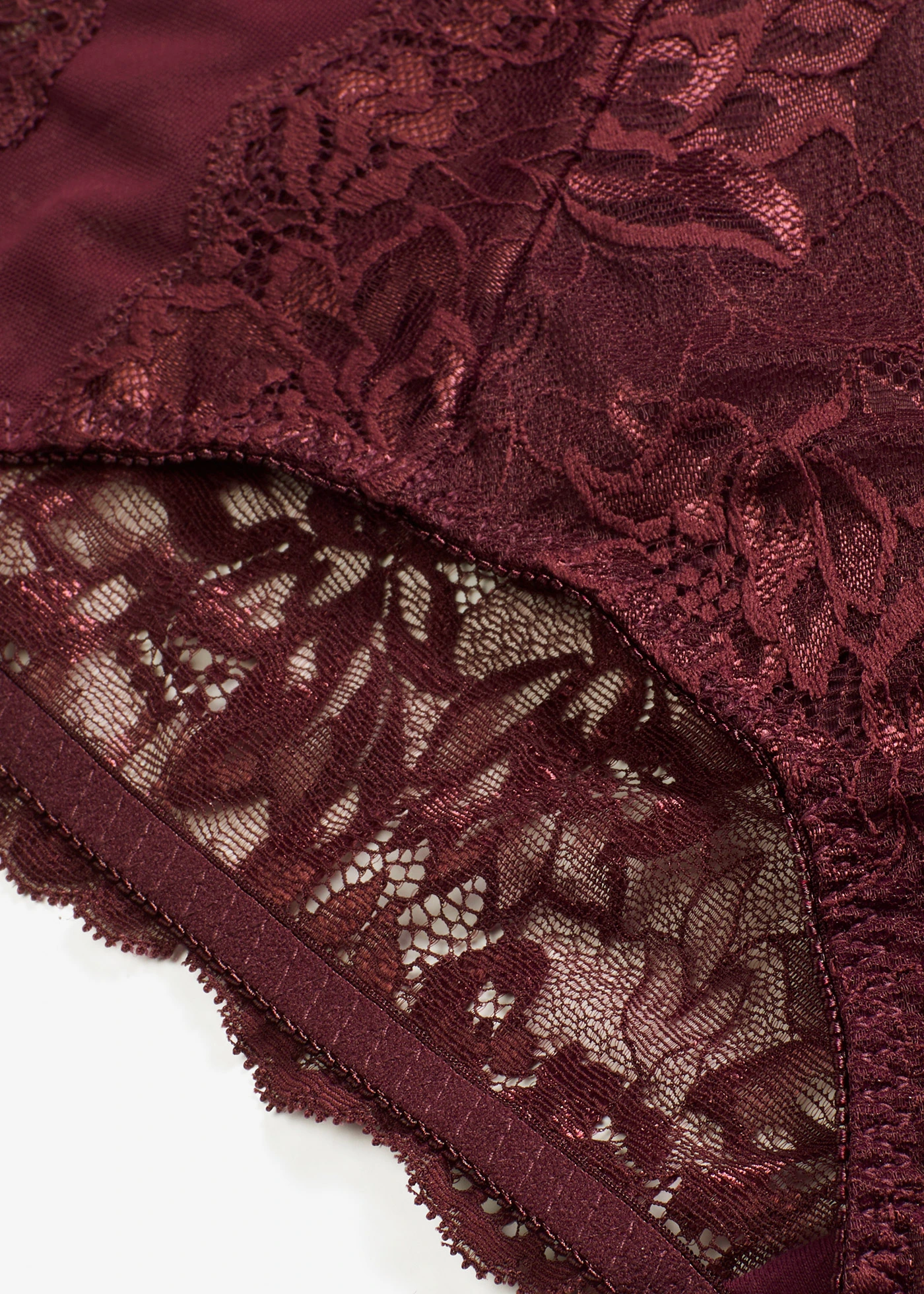 Maxikalhotky s jemnou krajkou • vínová • bonprix obchod