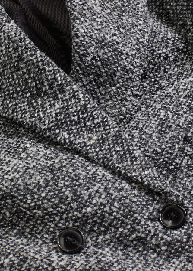 Korte jas in wollen look • donkerantraciet gemêleerd • product-page.page-title-suffix