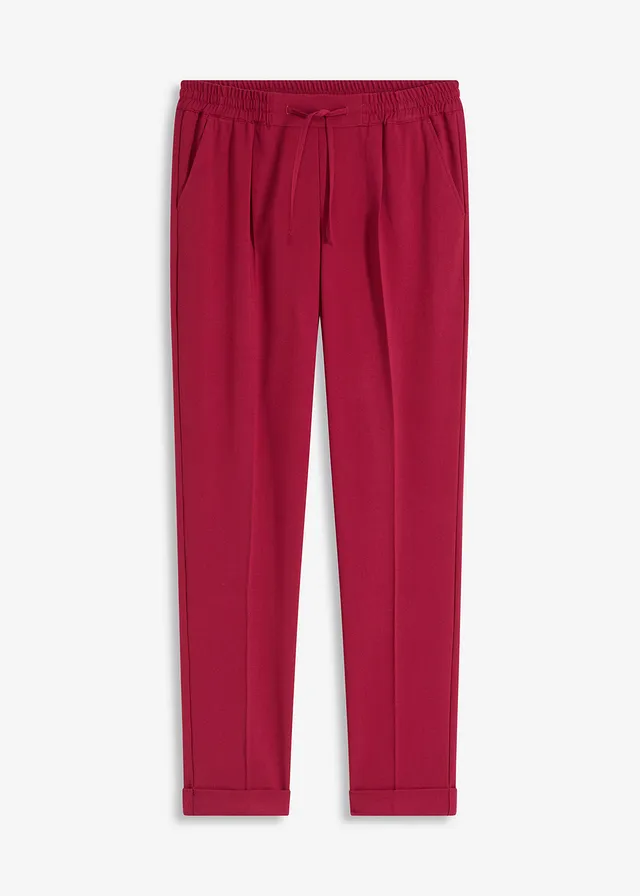 Pantaloni cu pense și bată elastică