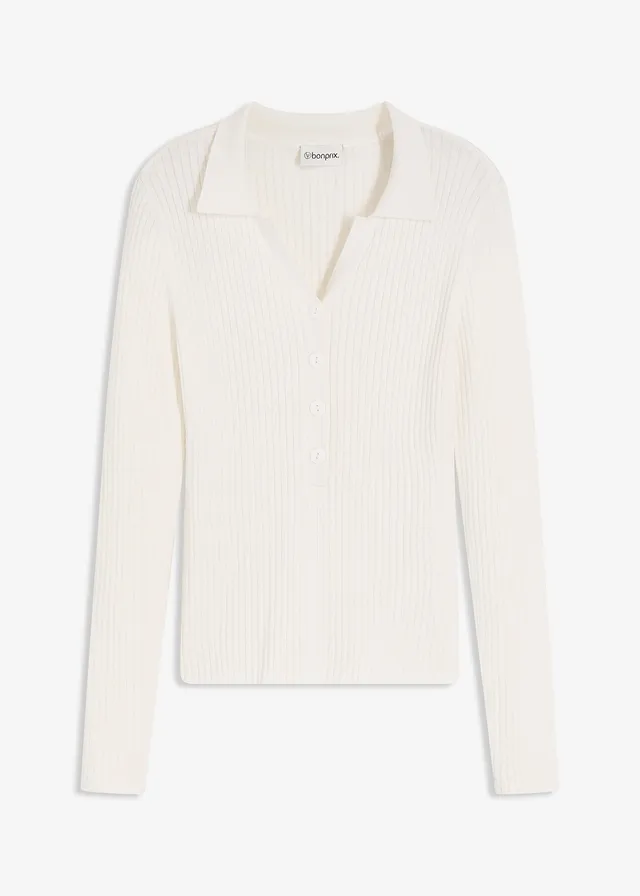 Pull doux en fine maille, viscose majoritaire • ecru • Boutique bonprix