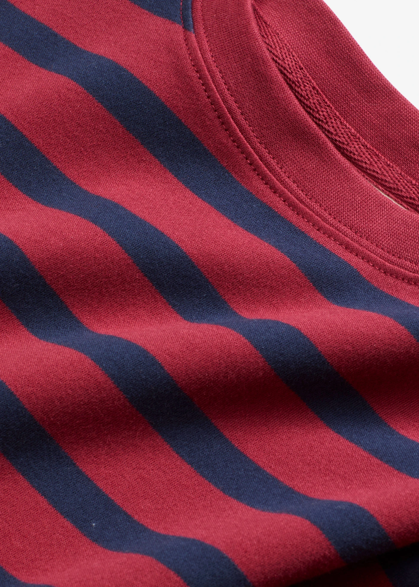 Pruhované triko z čisté organické bavlny • švestkově červeno-tmavě modrá s proužky • bonprix obchod