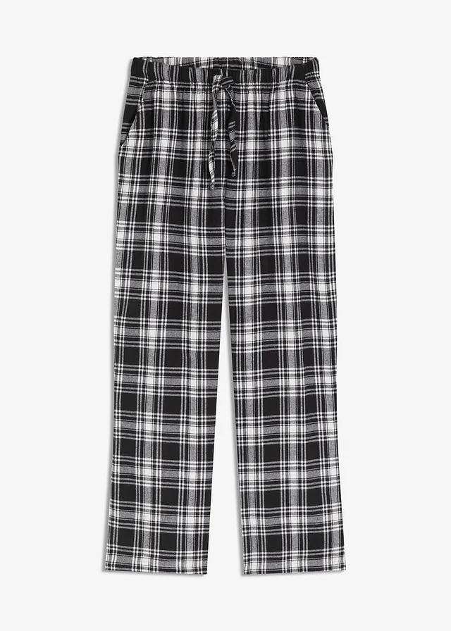 Pantaloni pijama din flanel țesut