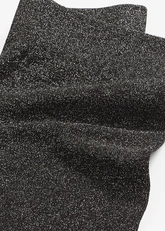 Termo punčochové legíny ze třpytivé příze • černo-stříbrná • bonprix obchod