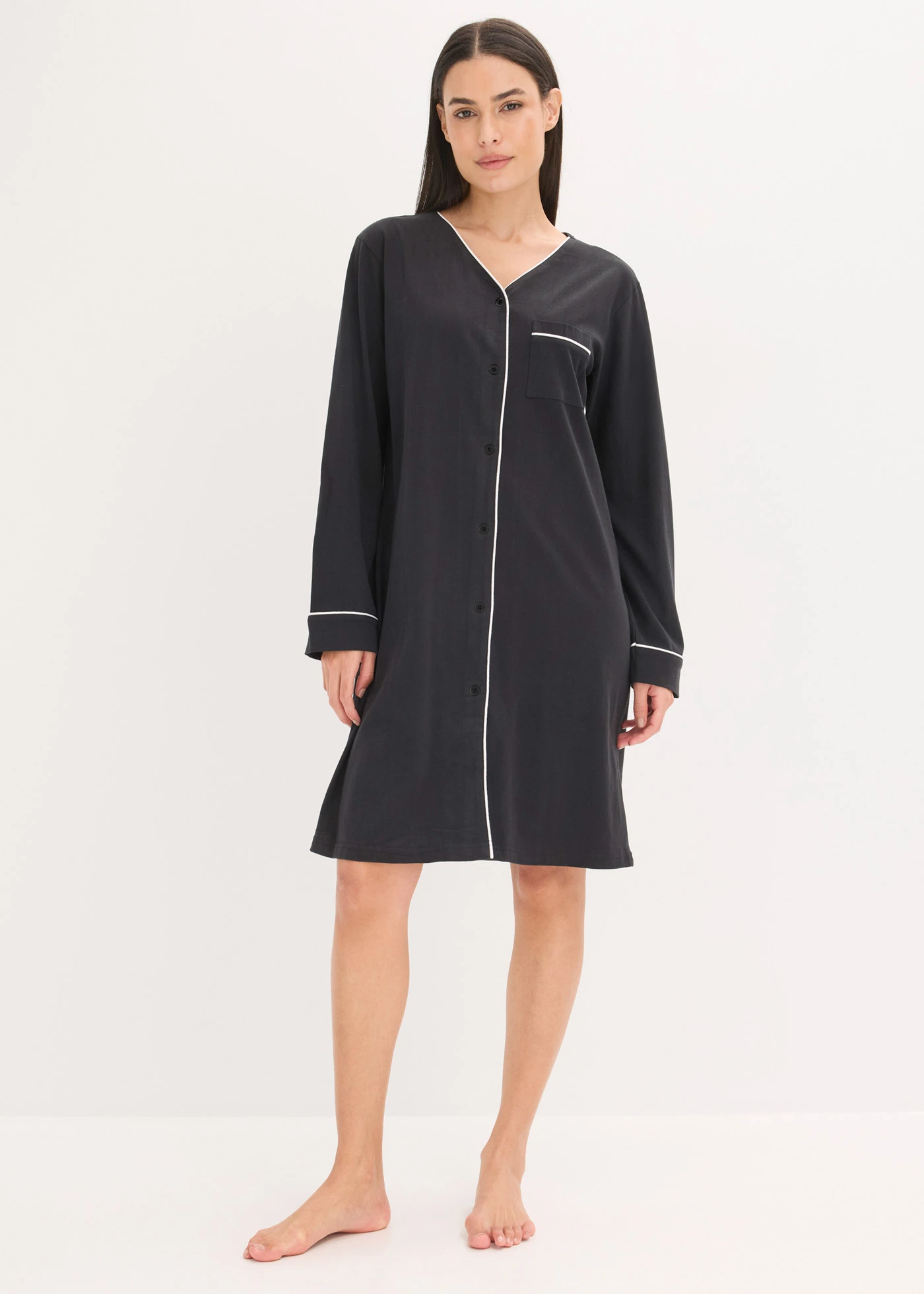 Noční košile z čisté bavlny • černá • bonprix obchod