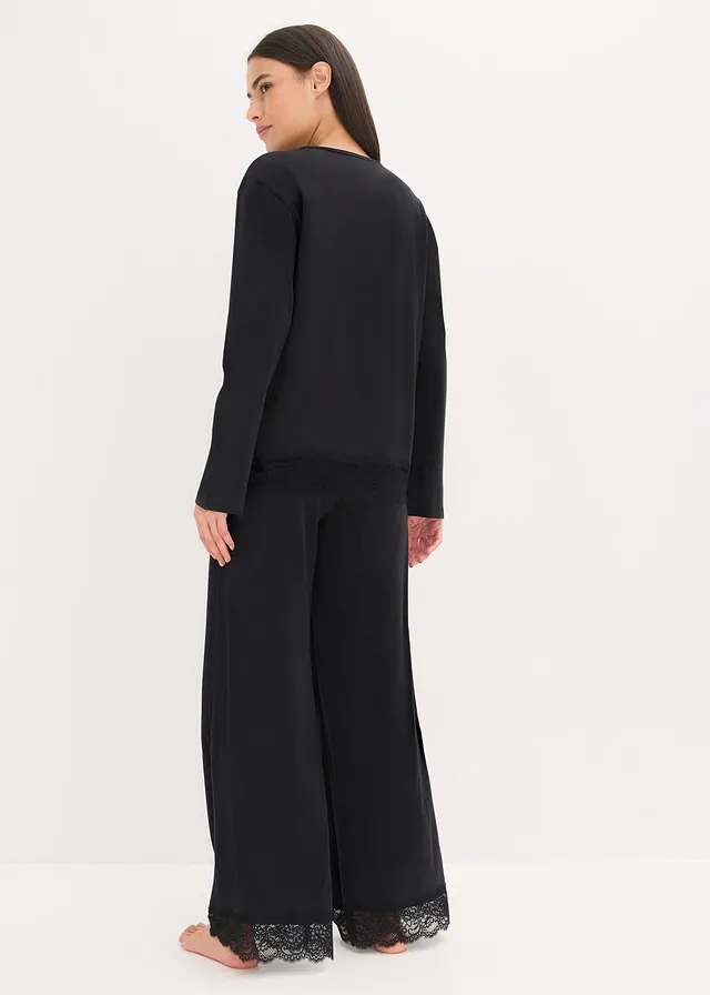 Pyjama orné de dentelle • noir • product-page.page-title-suffix