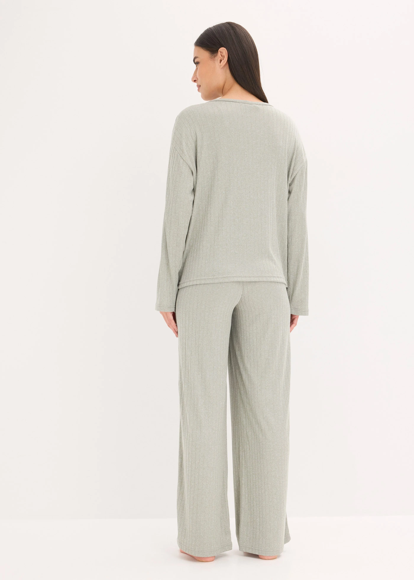 Pyjama doux en jersey pointelle • gris clair chiné • product-page.page-title-suffix