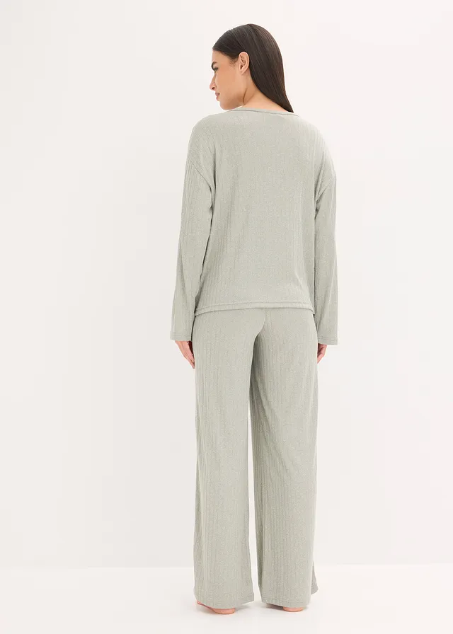 Pyjama doux en jersey pointelle • gris clair chiné • product-page.page-title-suffix