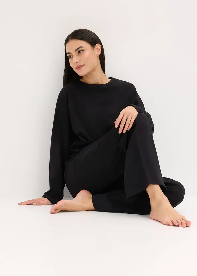Tenue d’intérieur oversize en coton doux • noir • product-page.page-title-suffix