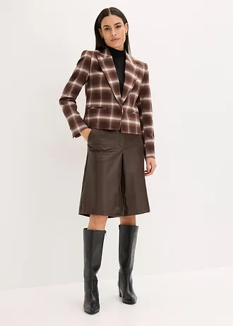 Bermuda enduit, Couleur: marron foncé