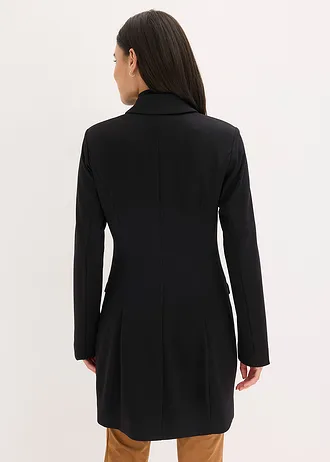 Blazer long en Punto di Roma • noir • Boutique bonprix