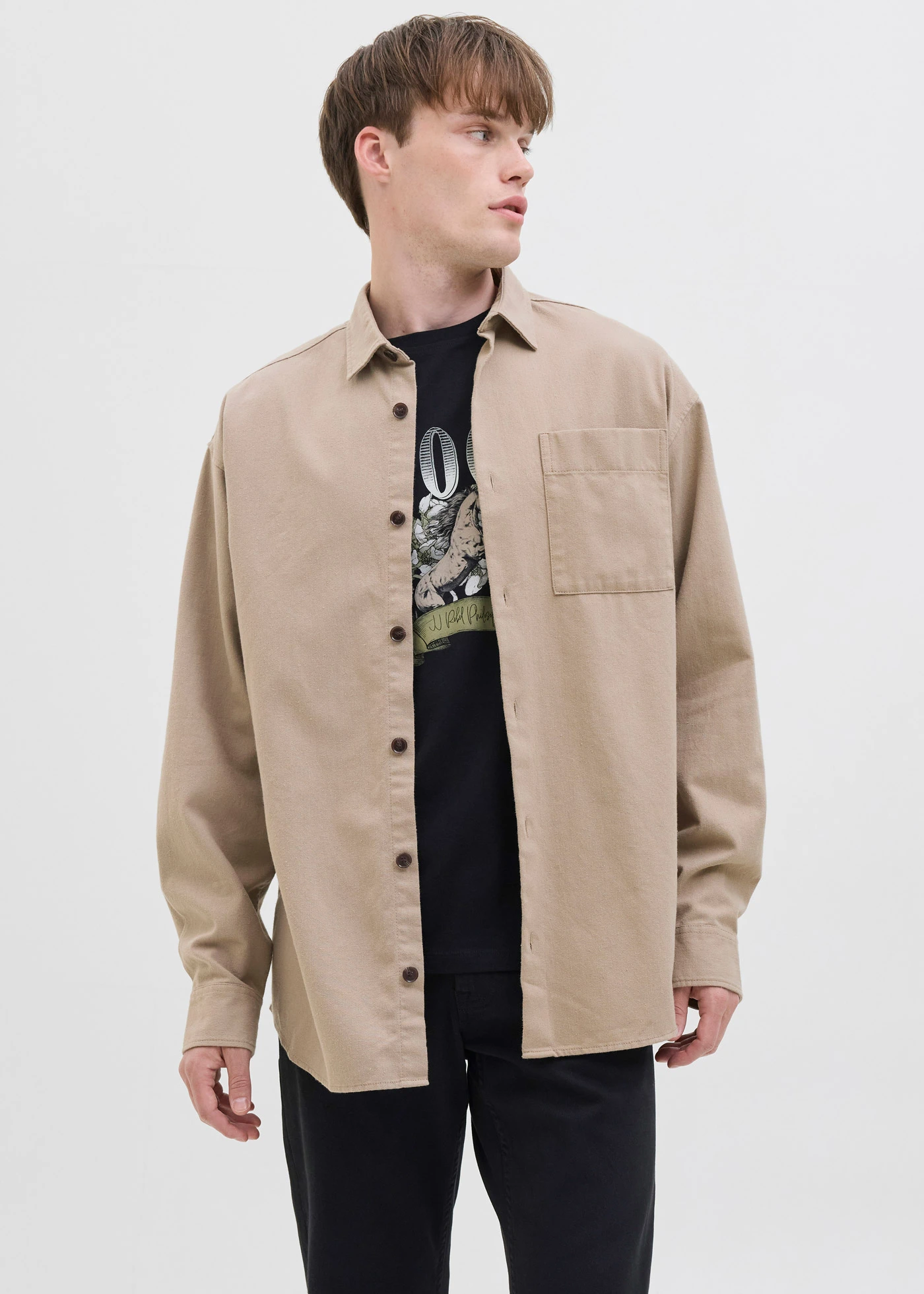 Košilová bunda JJ REBEL • béžová • bonprix obchod