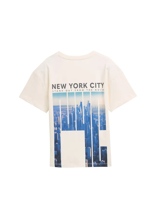 Tom Tailor T-shirt, Kleur: wolwit met print
