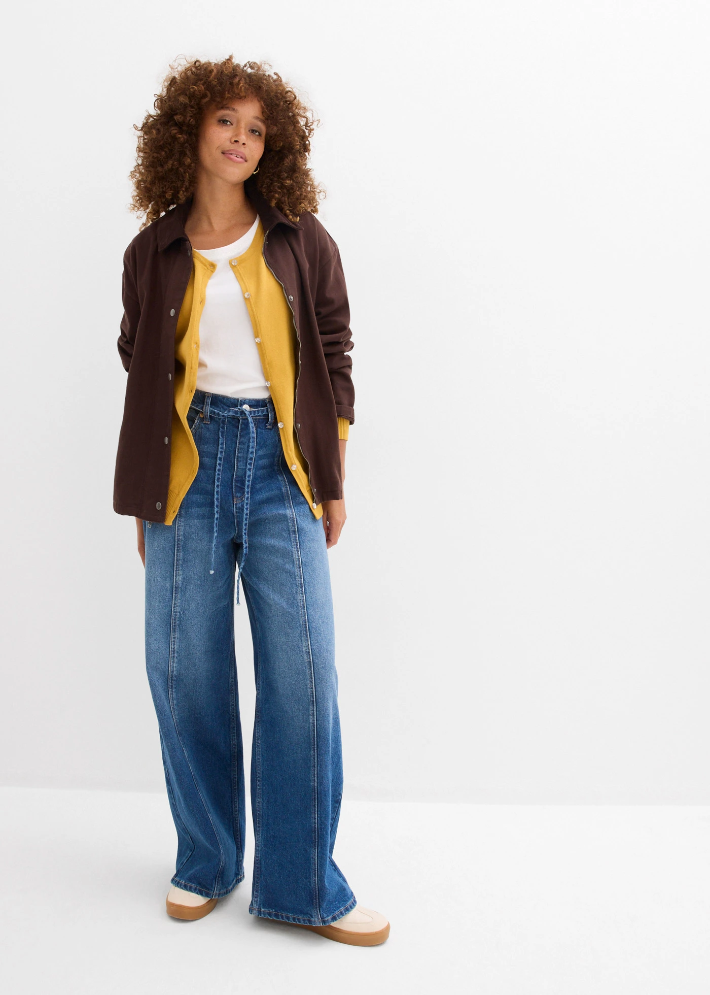 Přiléhavý kabátek z jemné pleteniny • hořčičně žlutá • bonprix obchod