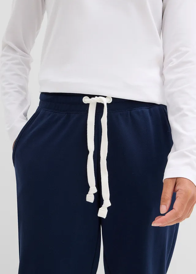 Pantalon en molleton, taille élastiquée • bleu foncé • product-page.page-title-suffix