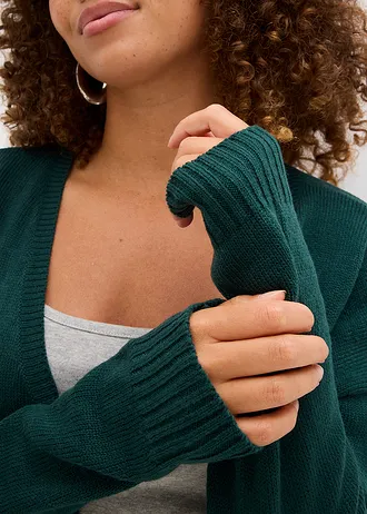 Gilet long en maille • vert profond • Boutique bonprix