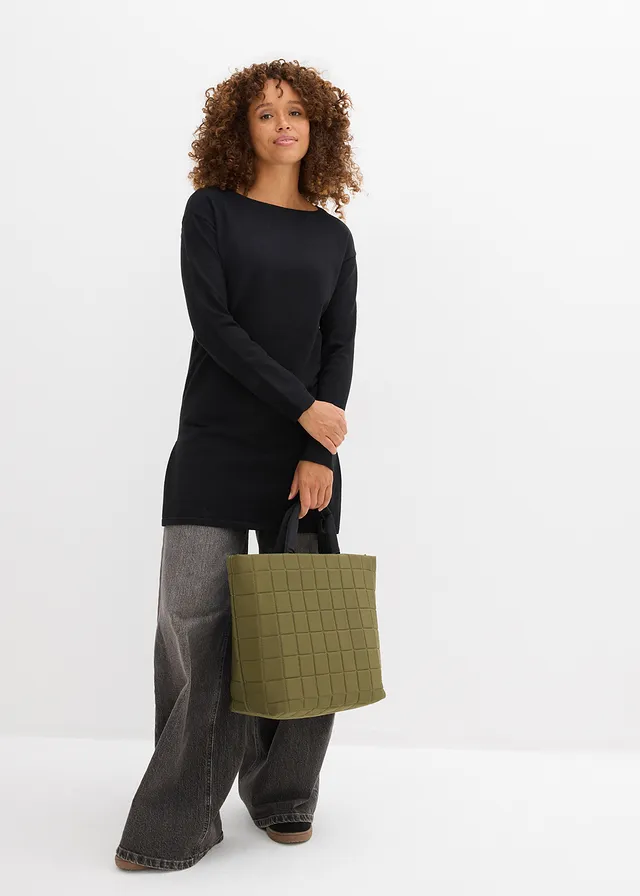 Pull long en coton recyclé majoritaire • noir • product-page.page-title-suffix