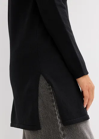 Dlouhý svetr s recyklovanou bavlnou • černá • bonprix obchod