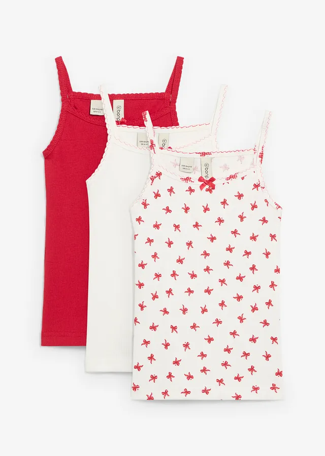 Top din material ripsat moale cu fundiță din satin (set/3 buc.)