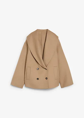 Oversized jas in een zachte wolmix