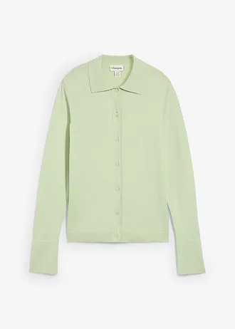 Fijn gebreide trui van zachte wolmix, Kleur: soft salie