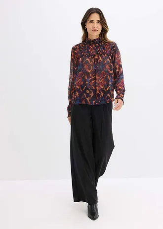 Šifonová halenka • modrá s potiskem • bonprix obchod