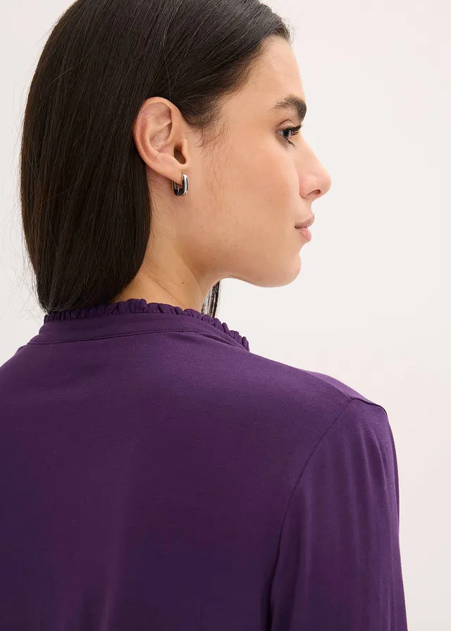 T-shirt blouse à col montant • violet foncé • product-page.page-title-suffix