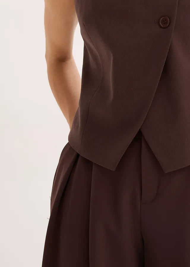 Gilet sans manches en viscose mélangée • marron foncé • product-page.page-title-suffix