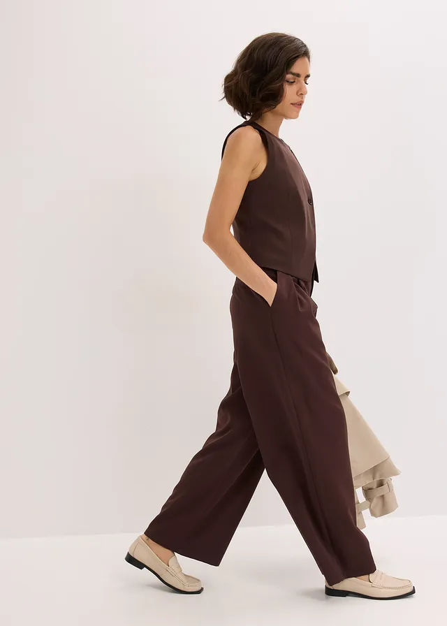 Gilet sans manches en viscose mélangée • marron foncé • product-page.page-title-suffix