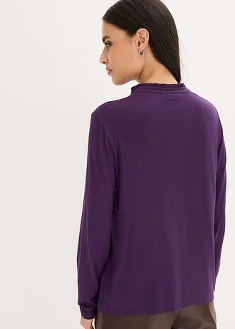 Tričko se stojáčkem • tmavě fialová • bonprix obchod